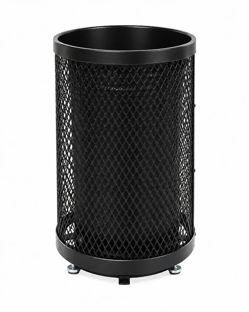 36 gallon expanded receptacle in Black, without lid.